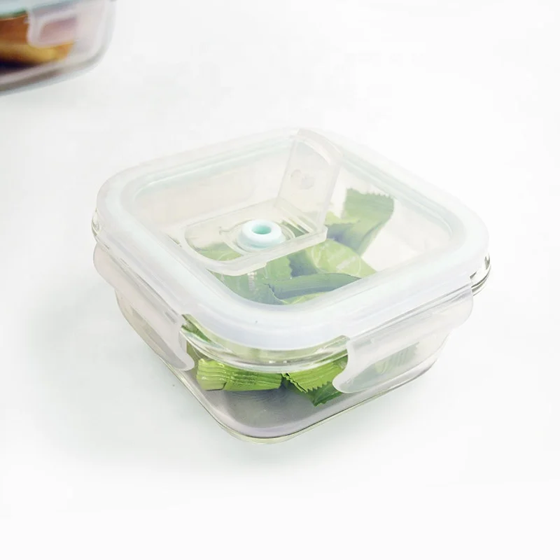 Eco Friendly Glassware Glass Food Storage Container No Leaking Food Storage Containers with Airtight Lids