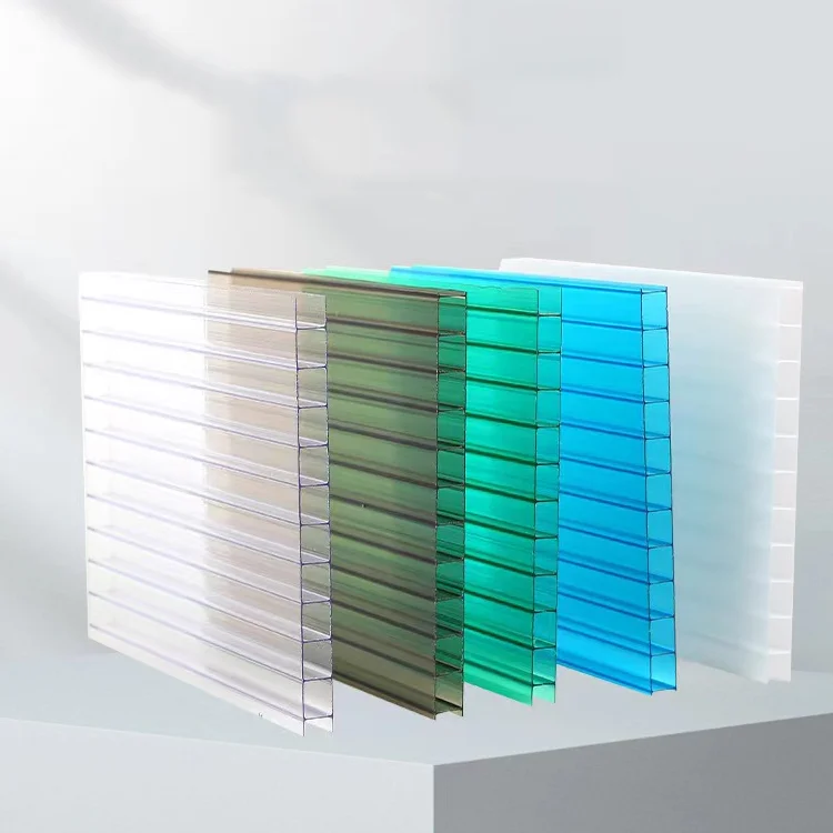 Heat Proof Twin Wall 6mm 10mm Polycarbonate Clear Roofing Sheet For Greenhouse