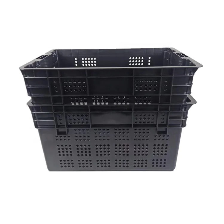 Manufacturer hot sale logistics plastic stackable turnover basket for vegetables and fruit
