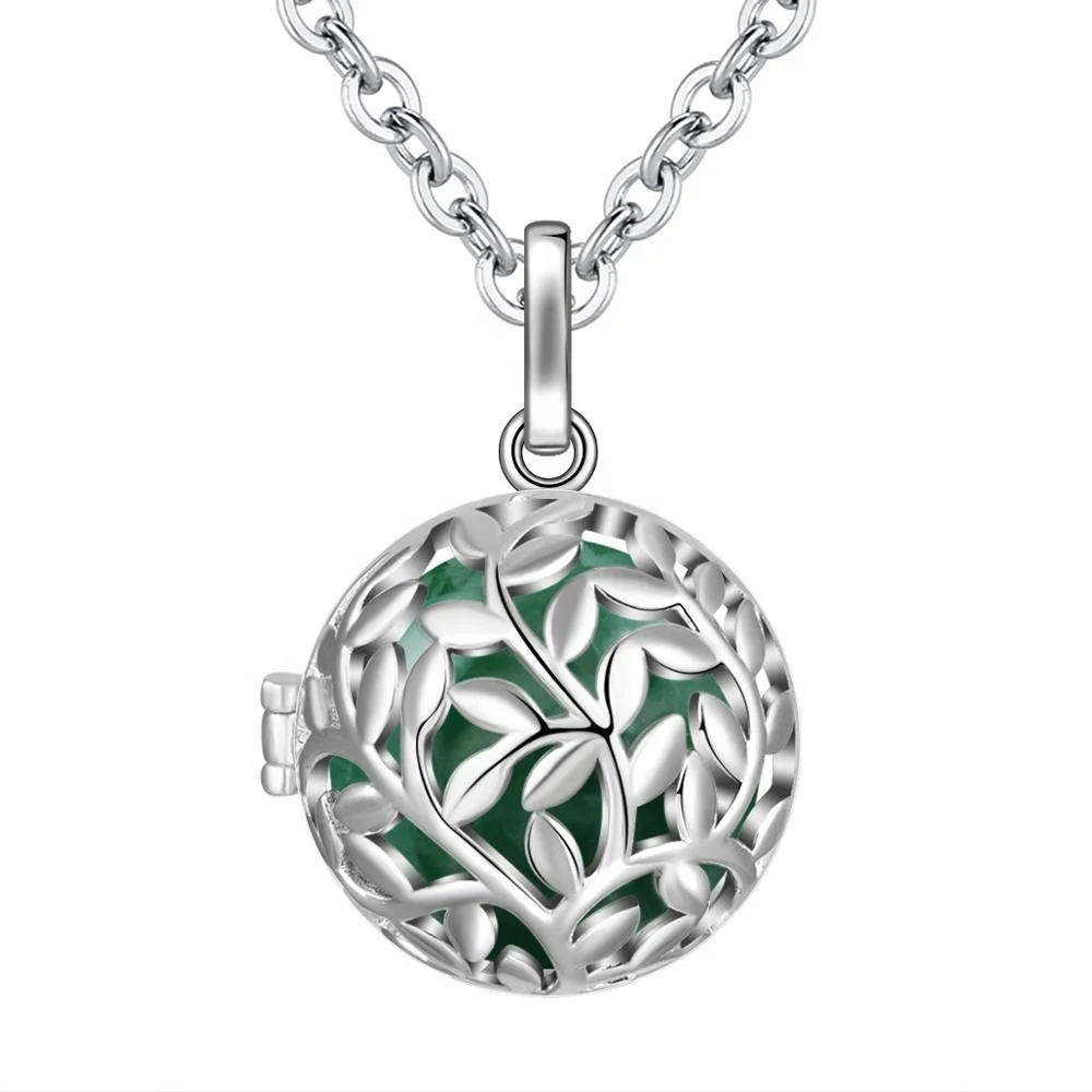 Silver paleta belle angel caller bali harmony ball chime lockets pendant