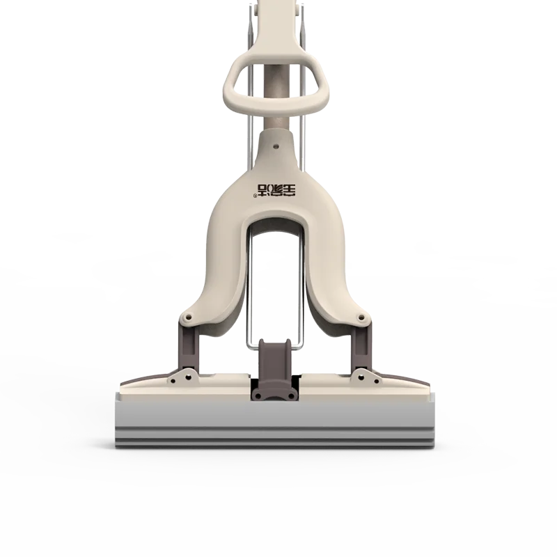 Orange And Coffee Foldable 27cm Telescopic Cleaning Squeeze Sponge Pva Super Mop