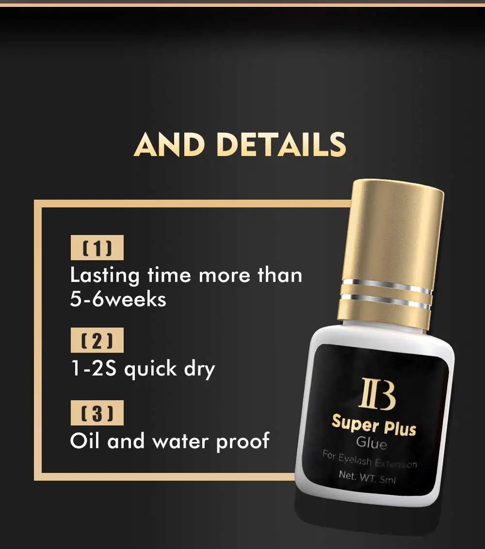Private Label Eyelash Extensions Glue IB Ultra Super glue Waterproof Eye lashes Adhesive