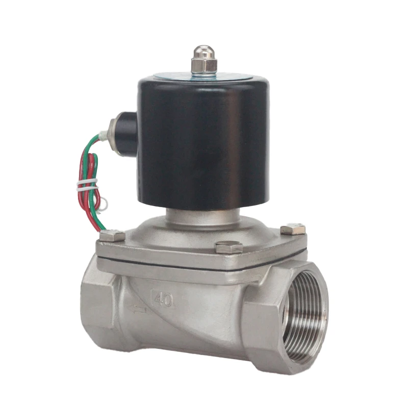 24v 12v 220v Stainless Steel Solenoid Valve For Water Steam Normally Closed 2 Way Flange Type Solenoid Valve