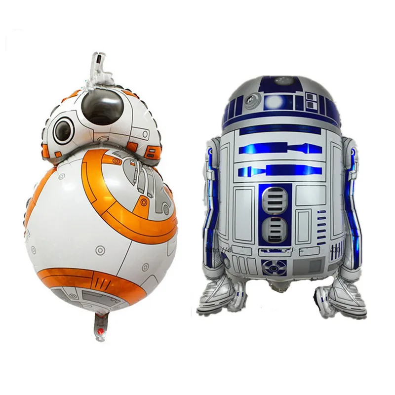 2 Styles Balloons BB8 Robot Aluminum Foil Balloon Boy Child Birthday Party Decorations