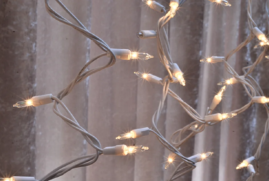 UL Guirlande Lumineuse oliday Christmas Outdoor Waterproof Decoration Basic Rubber cable wire String Light