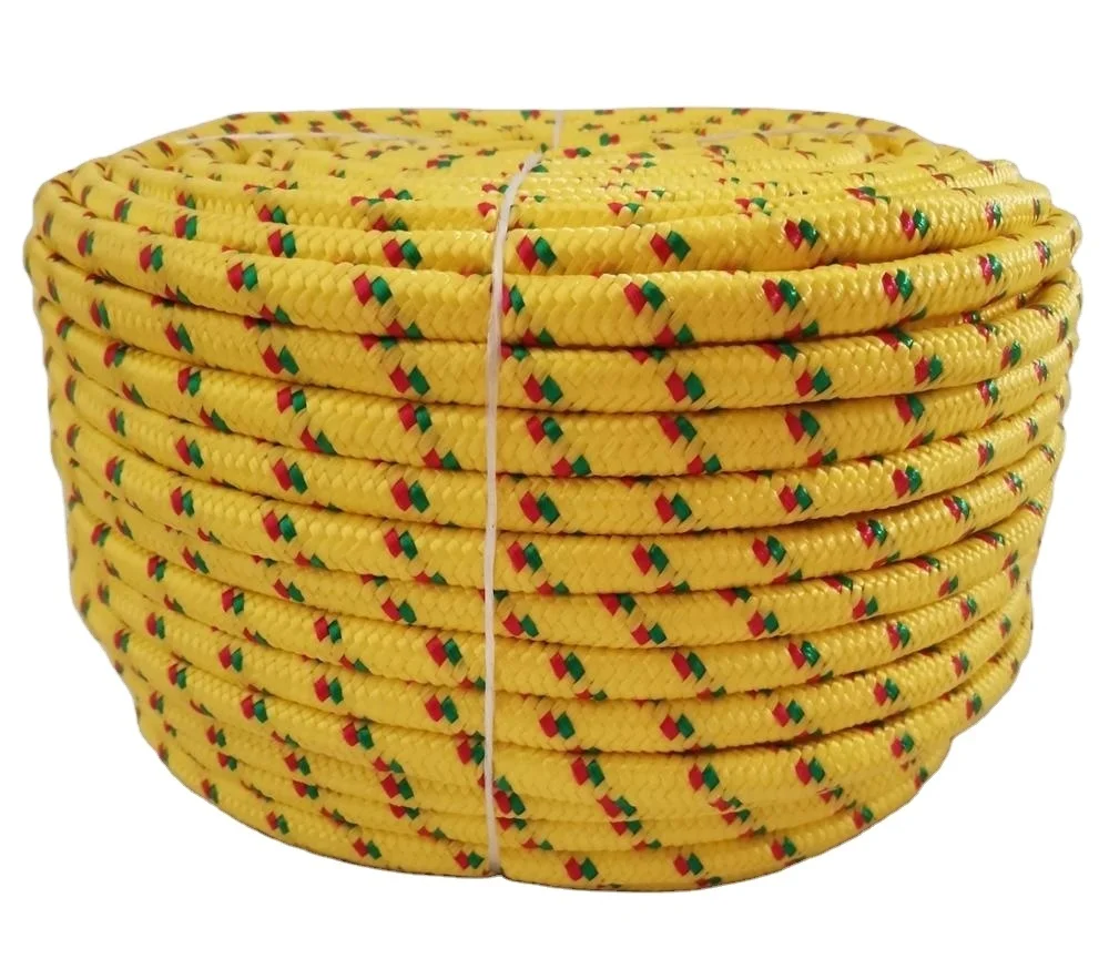 Top sale 16 strands pp braided rope with woven fabric core