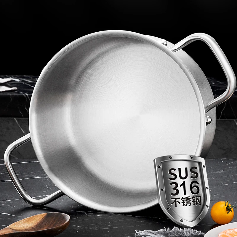 Real material thickened 316 stainless steel soup pot durable to create a new way of health