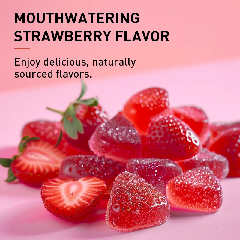 LIFEWORTH Adult Premium Vitamins Heart Health Strawberry Multi Vitamin Gummies for Women Men