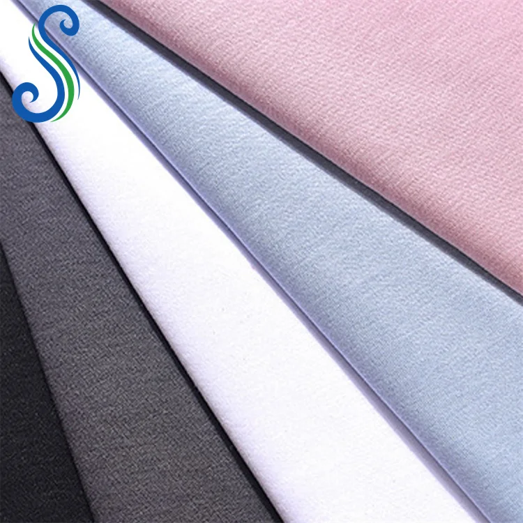 Wholesale Fabric 60S Natural Silk Mercerized Cotton Interlock Knitted Fabric For Men T Shirt