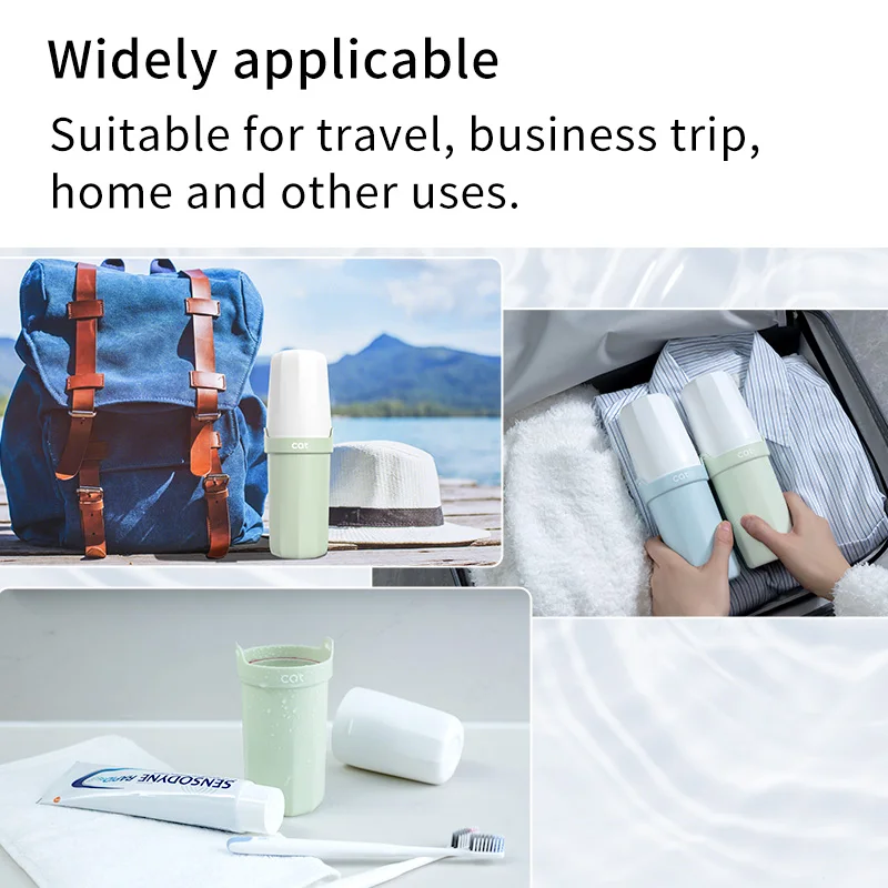 Оптовая продажа, индивидуальная портативная чашка для зубной щетки большой емкости для путешествий и дома