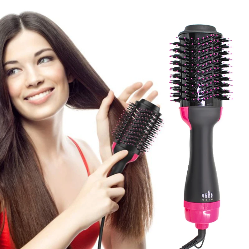 Amazon One-Step Hair Dryer Negative Ion Hot air brush Professional 3 In 1 straightening Hair blower