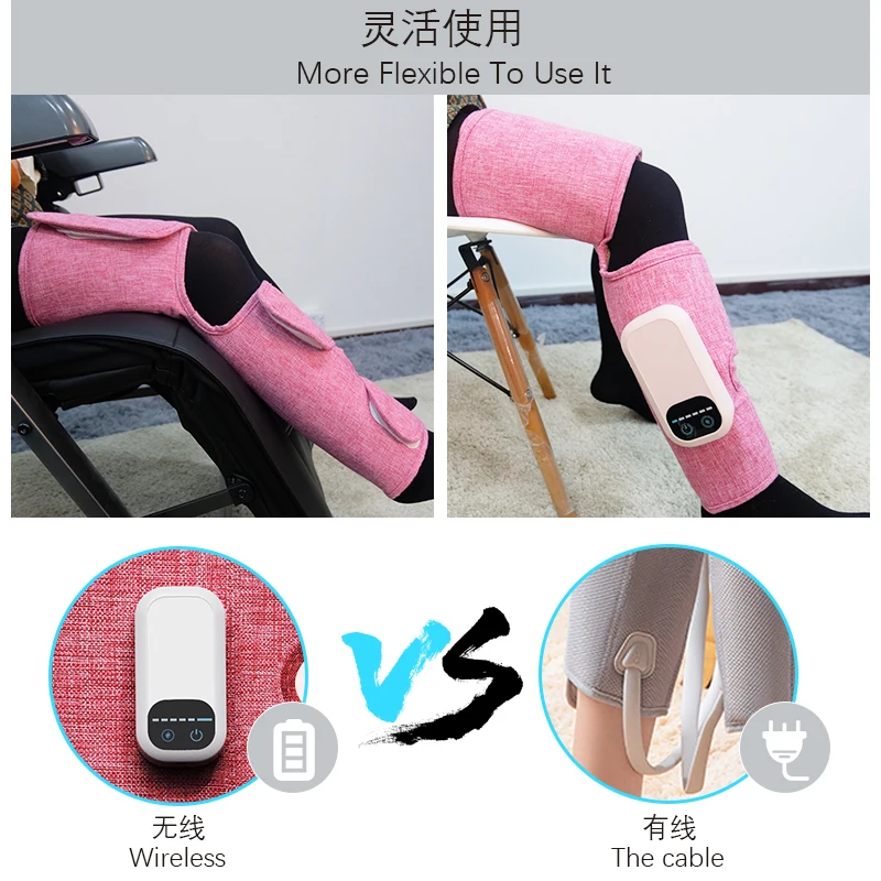 OEM factory customization Slow decompression Leg air bag massager hand hold air press massager leg heating air pressure massage