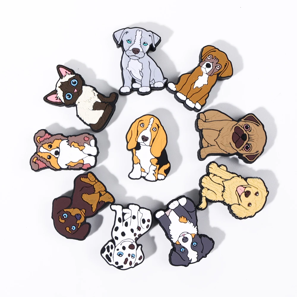 Wristlet Keychain Bracelet Pet Dog Focal Beads Silicone Diy Drawing Board New Silicone Dog Focal Beads For Pen Making
