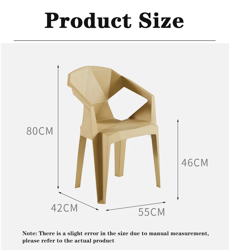 Barbecue Beer Plastic Chair Home Furniture Dining Room Furniture High Quality Creative Modern Geometric Design for Outdoor