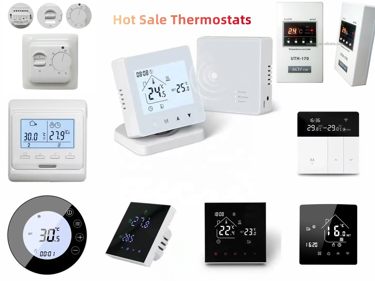 Manufacturer wholesale X5 touch temperature controllers, LCD screens, electric floor heating temperature