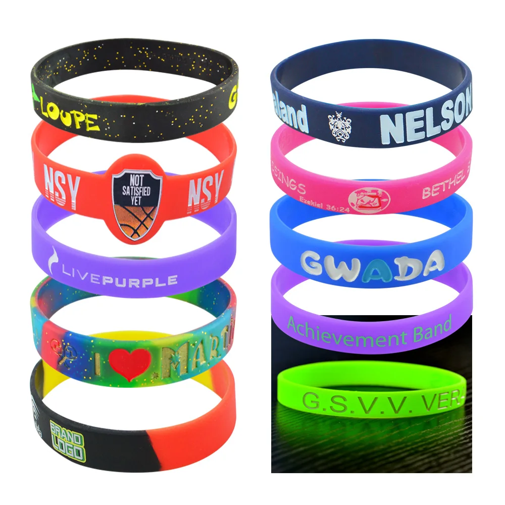 Promotional Colorful Rubber Basketball Bracelets Personalized Wrist Band Custom Sports Silicone Wristband / Silicone Bracelets