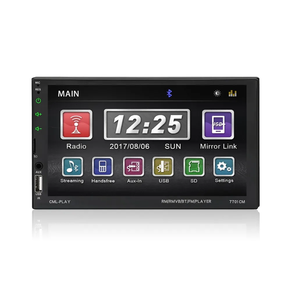 Автомобильный MP5 2Din автомобильный Радио плеер 7 дюймов сенсорный экран поддержка Mirrorlink Авторадио USB BT Камера заднего вида Автомобильная стерео система