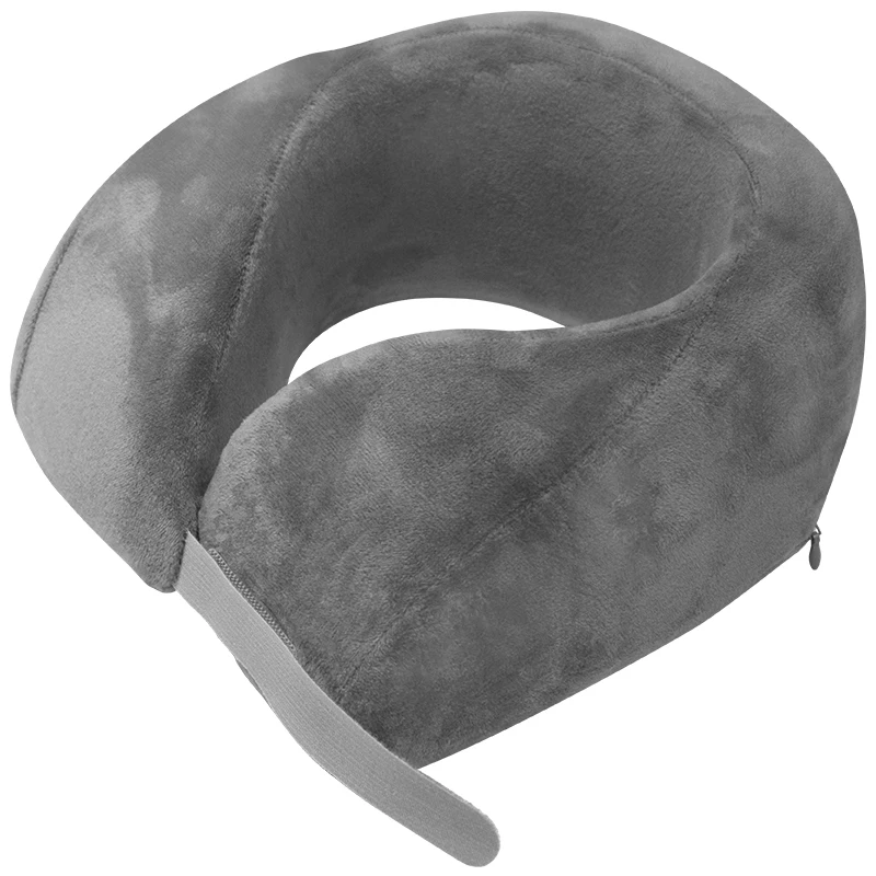 Memory Foam Contour Travel Pillow with adjustable HOOK and LOOP