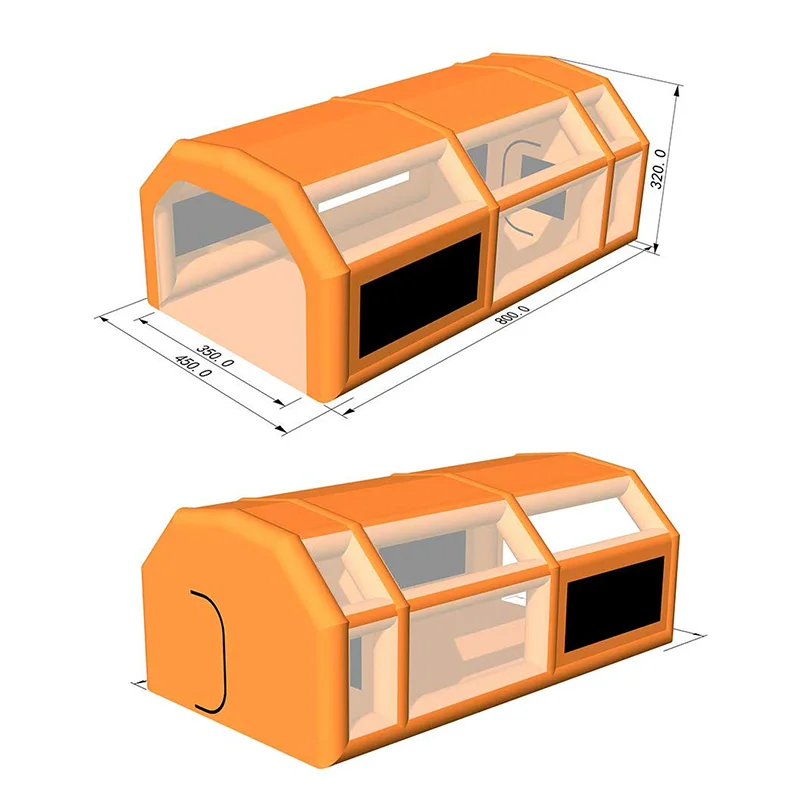 YUQI Mobile Portable Car Spray Tent Inflatable Car Painting Spray Paint Booth For Sale