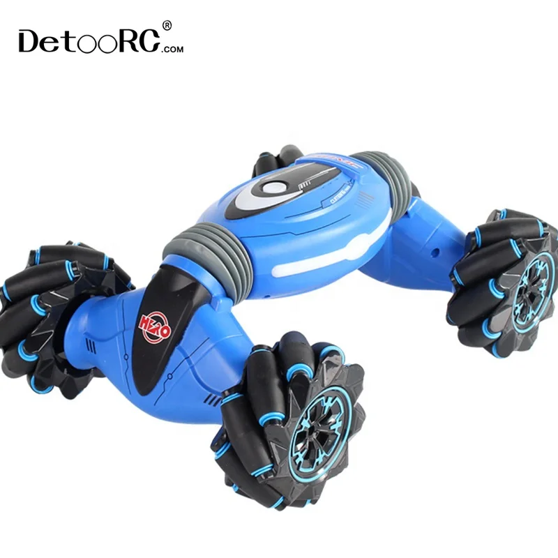 Detoo remote control car double side rc cars with watch gesture off road vehicle with light and music rc drift car