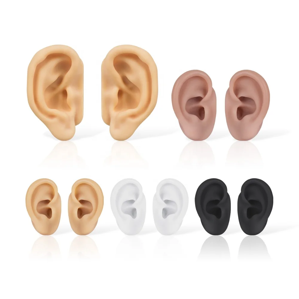 3D Silica gel Ear Model For hearing 1:1 human Ear  model simulation display props teaching tools Ear piercing practice tattoo