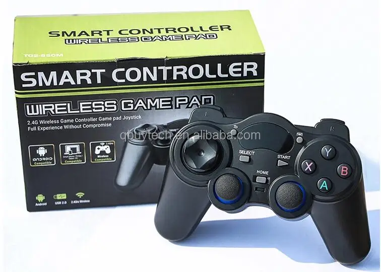 2.4G Wireless Game Controller Joystick Gamepad With Micro USB OTG Converter Adapter For Android TV Box For PC PS3