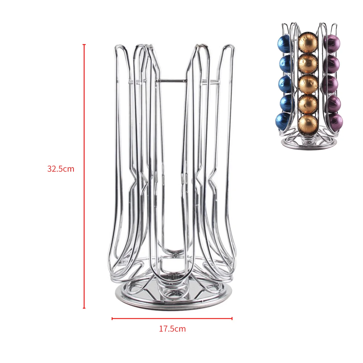 Столешница металлический Железный Складной вращающийся 30 шт держатель кофейных капсул горшок для хранения стойки дисплея Кофе Pod офиса
