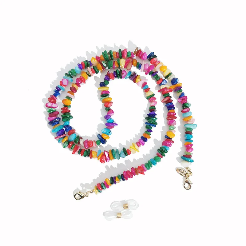 Gattara Fashion Sunglass Chain Bohemia Beach Resort Natural Irregular Shell Beaded Eyewear Chain