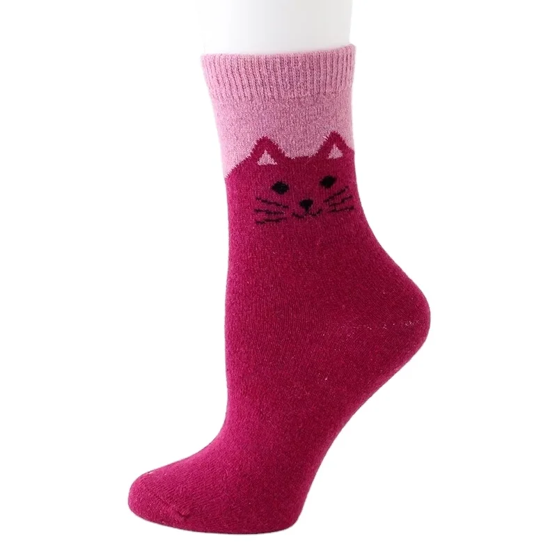 Wholesale good quality Woman Winter Christmas Wool ladies Thicken Socks