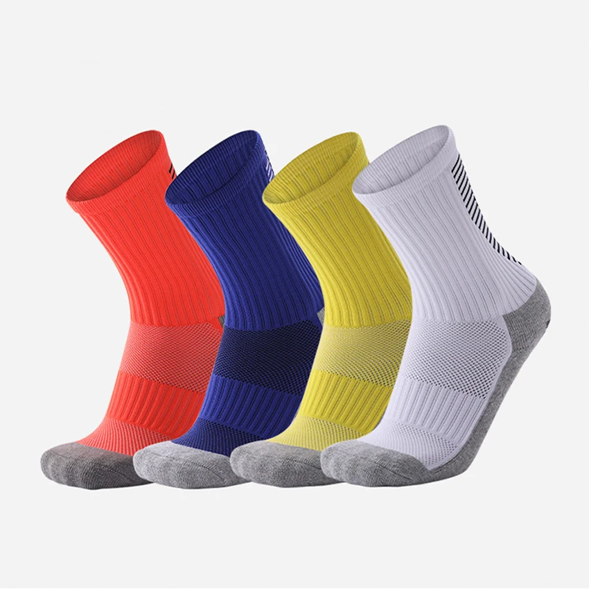 Новинка 2022, дышащие Нескользящие баскетбольные спортивные носки, мужские спортивные носки, нескользящие носки с нескользящим покрытием, футбольные полосатые носки