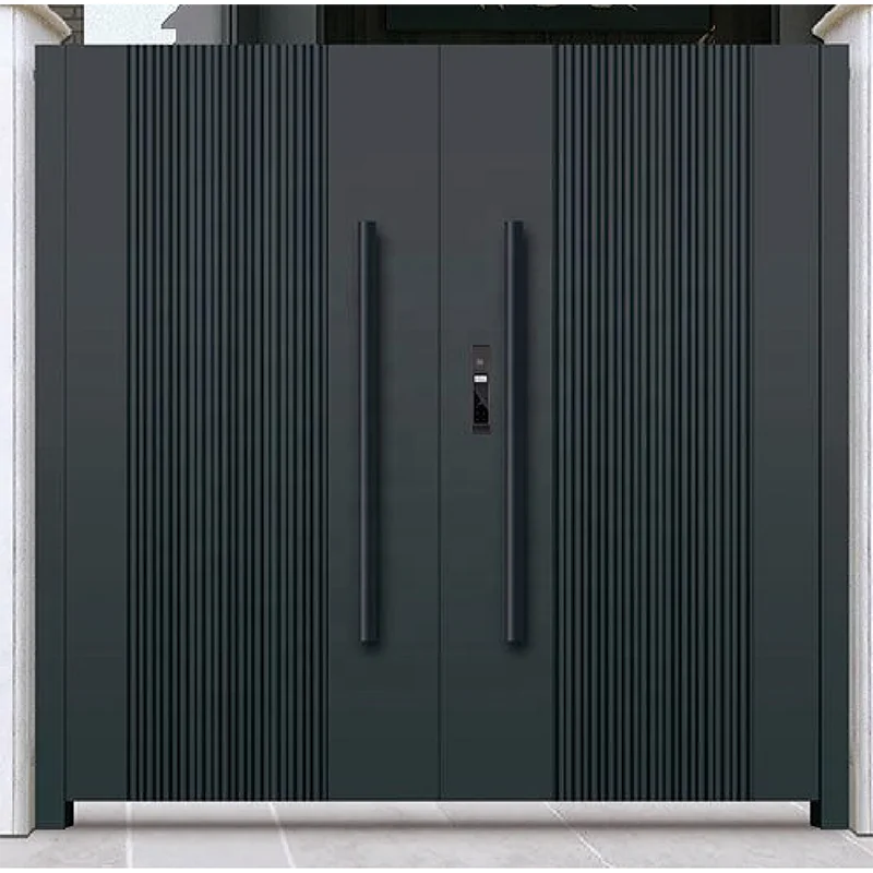 Bodun popular design high quality aluminum steel durable main pedestrians gates outside driveway gate China manufacturer