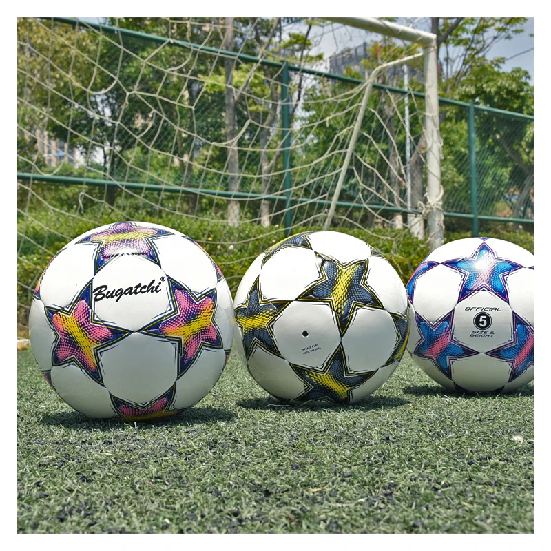 Custom LOGO And Size PU TPU PVC Soccer Ball Official Size Game Football Kids Ball For Outdoor