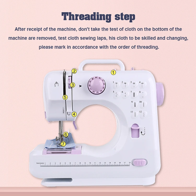 maquina de cocer convenient wholesale leather cordless 12 stitches home use small button hole electric mini sewing machine