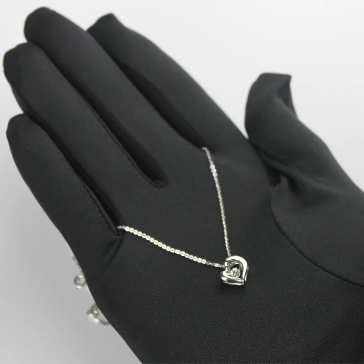 Chinese Manufacturer Black Gloves For Jewellery Watch Luxury Microfiber Gloves