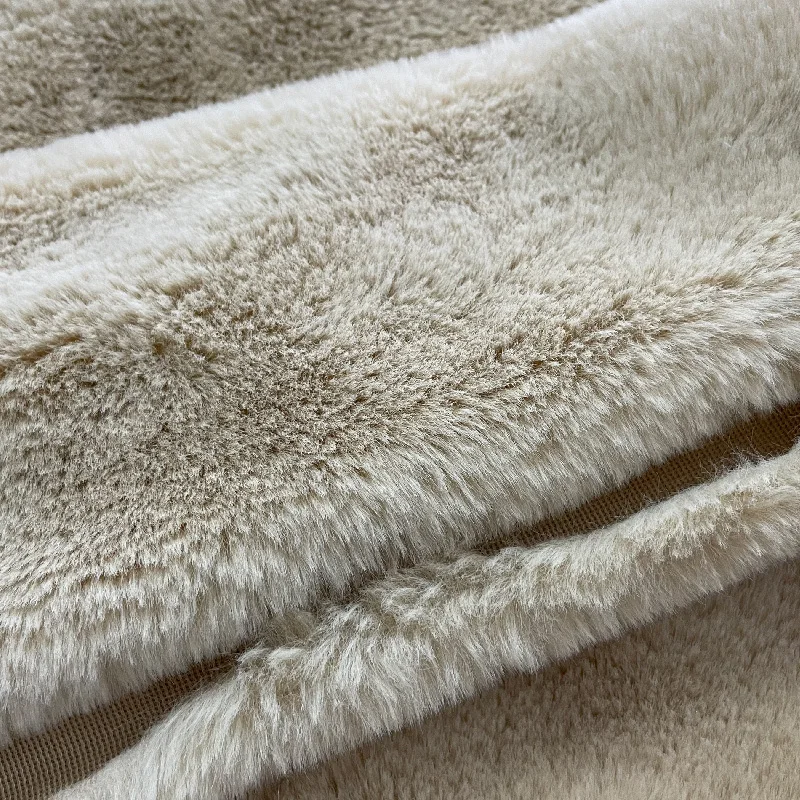 Hot sale solid fake rabbit winter jacket with fur fabric for baby girl