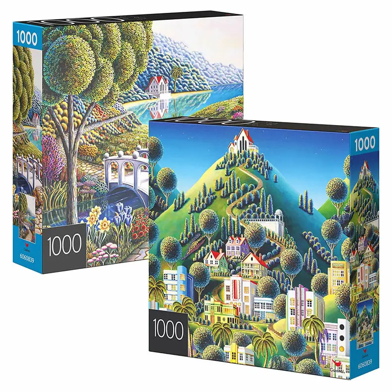 custom puzzle oem printing custom image 1000 piece jigsaw puzzle for Adults