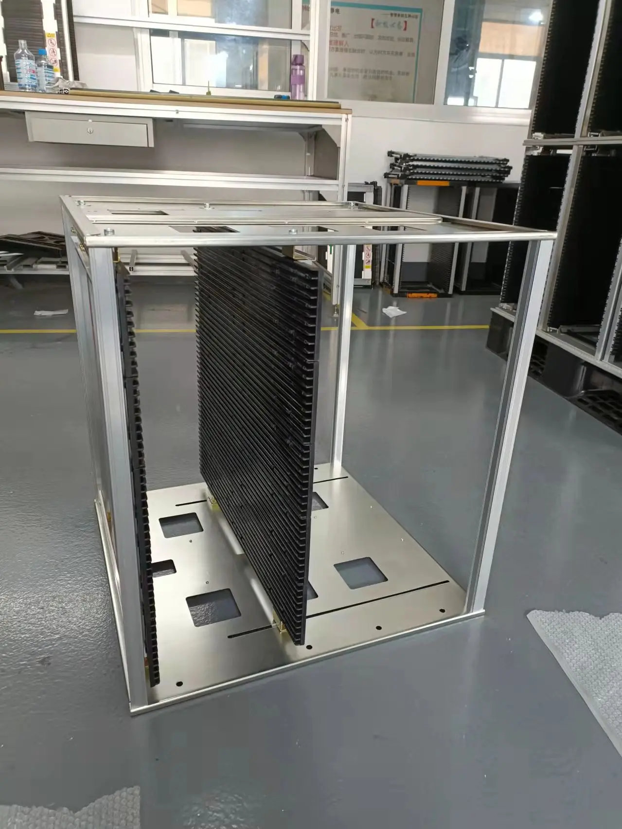 withstand oven high temperature 200 C  size 535 x 530 x 570 mm  esd pcb magazine rack for pcb smt line