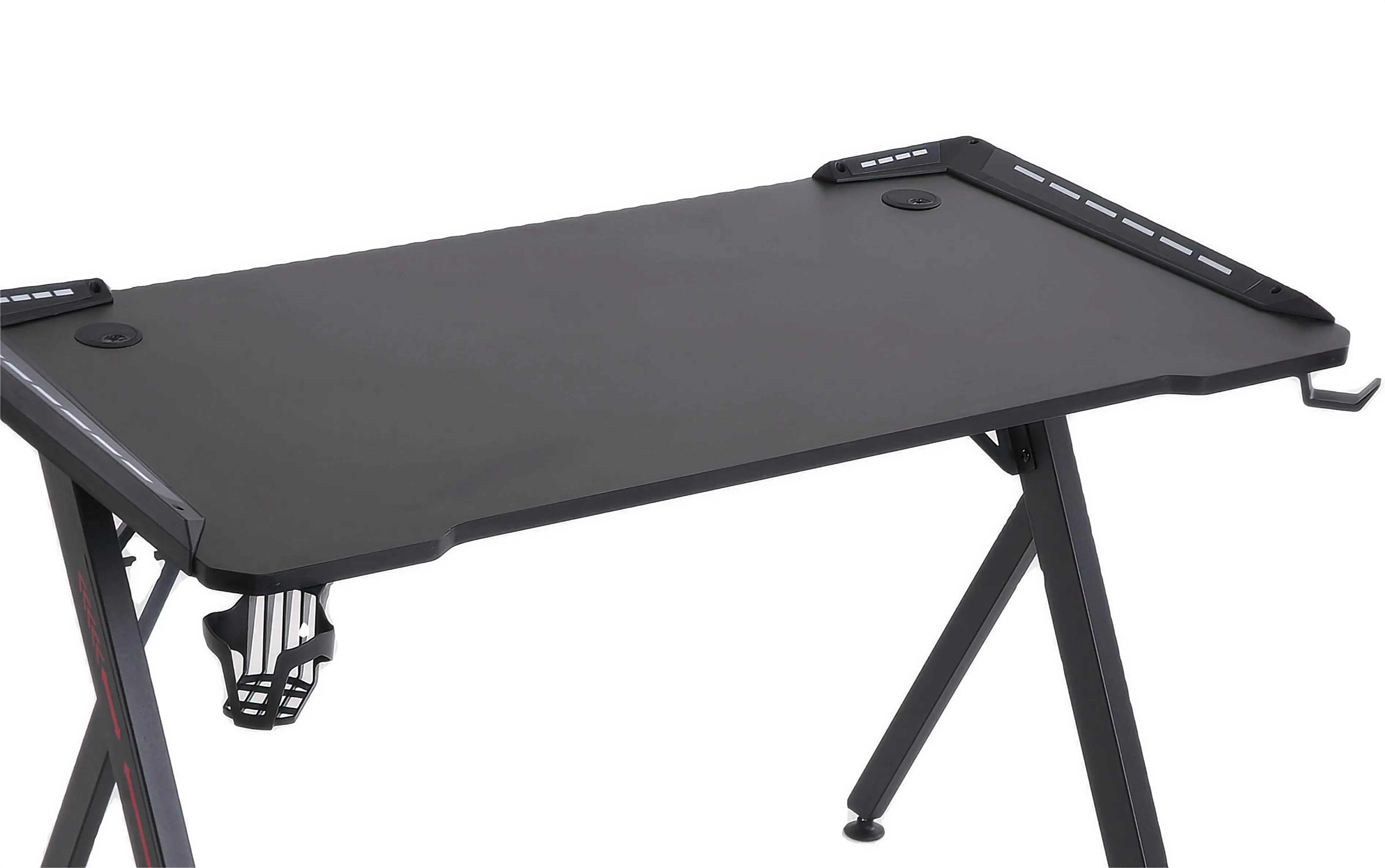 Widely Popular Factory Cost Production Office Carbon Fiber Electric RGB light Led PC Table Office Gaming Desk