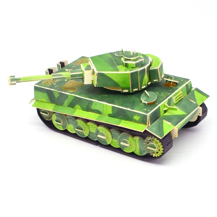 Fantastic gift diy toy 3d paper puzzle tank model