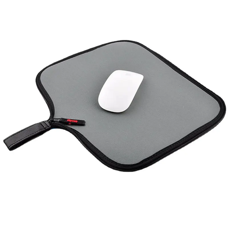 Factory customized Round square gaming mouse pad sublimation Printing Wholesale neoprene case mouse zipper pouch