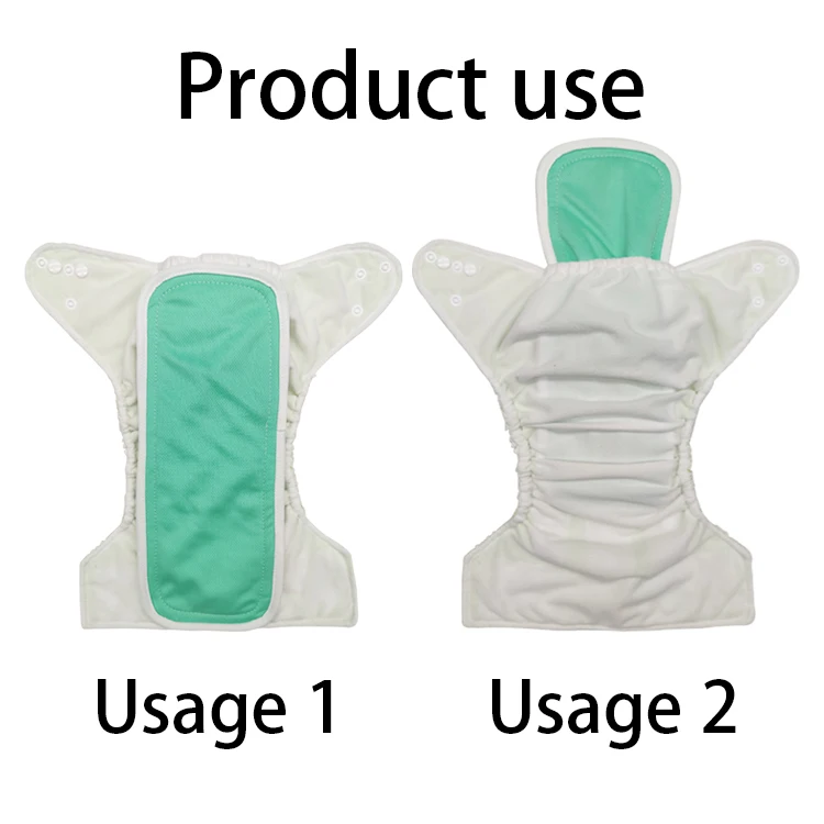 Wholesale Custom Baby Reusable Hemp Cotton Cloth Nappy Diaper With Inserts Diaper 4 Layers