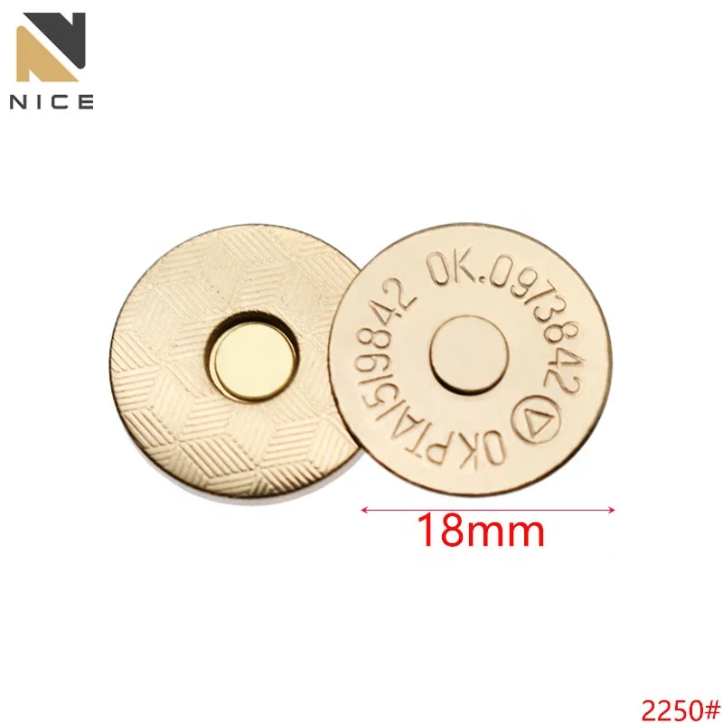 Factory Wholesale Metal Magnet Snaps Button buckle Handbag Garment Hardware Strong magnetic Single Rivet stud Magnet buttons