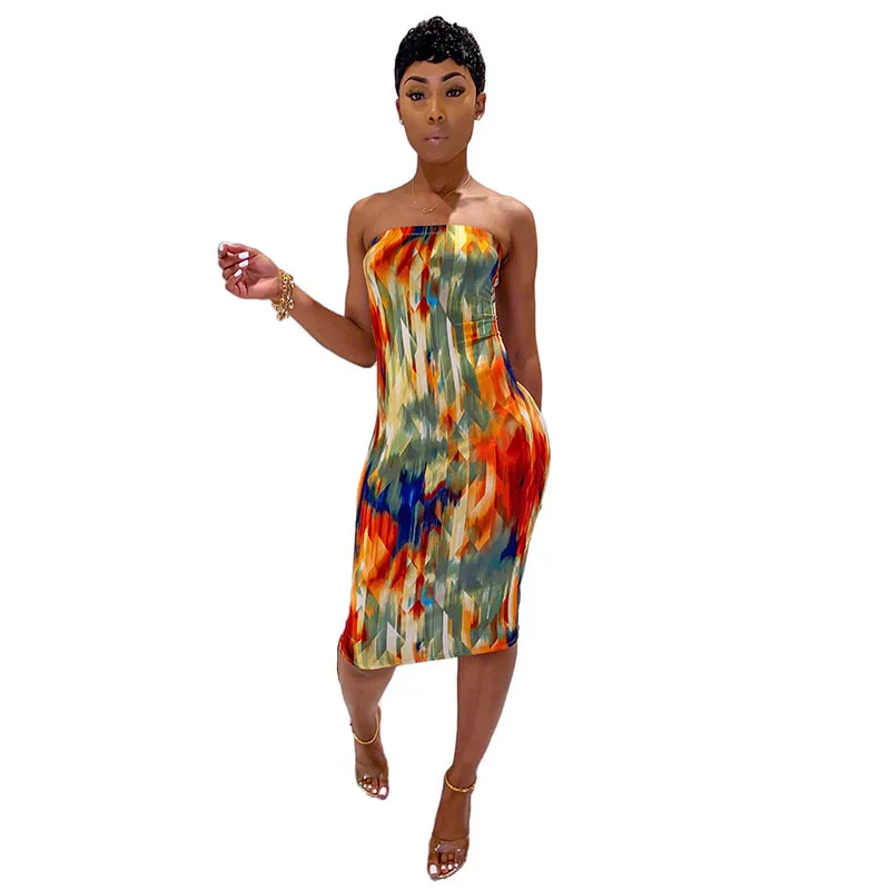 Clothing manufacturers ladies clothes mature multicolor casual dress women 2021