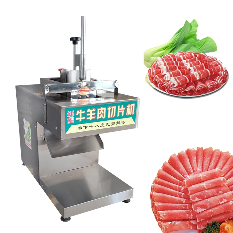High-speed industrial frozen meat slicing machine beef and mutton frozen meat slicer