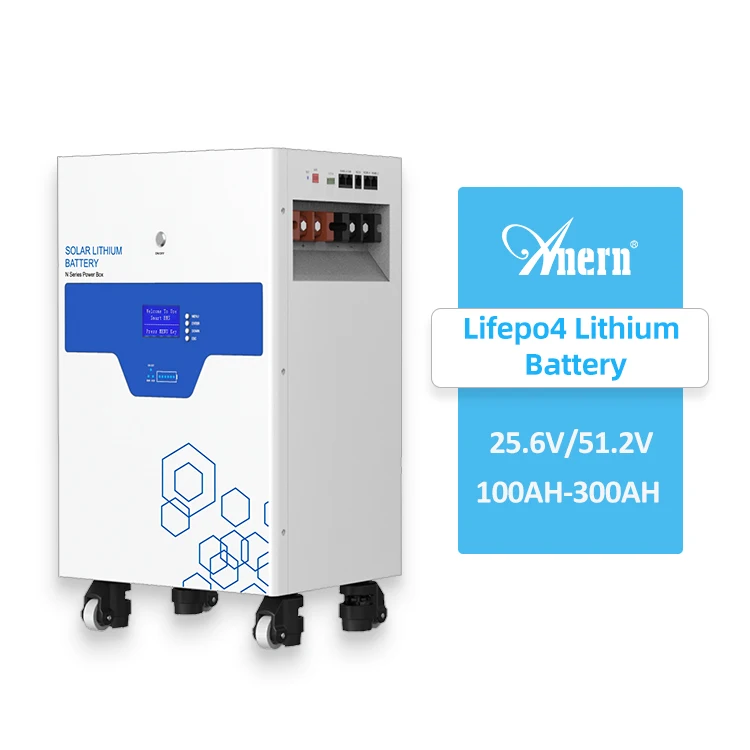 Anern lithium ion batteries 100AH 200AH 300AH 25.6V 51.2V solar powered backup battery for home