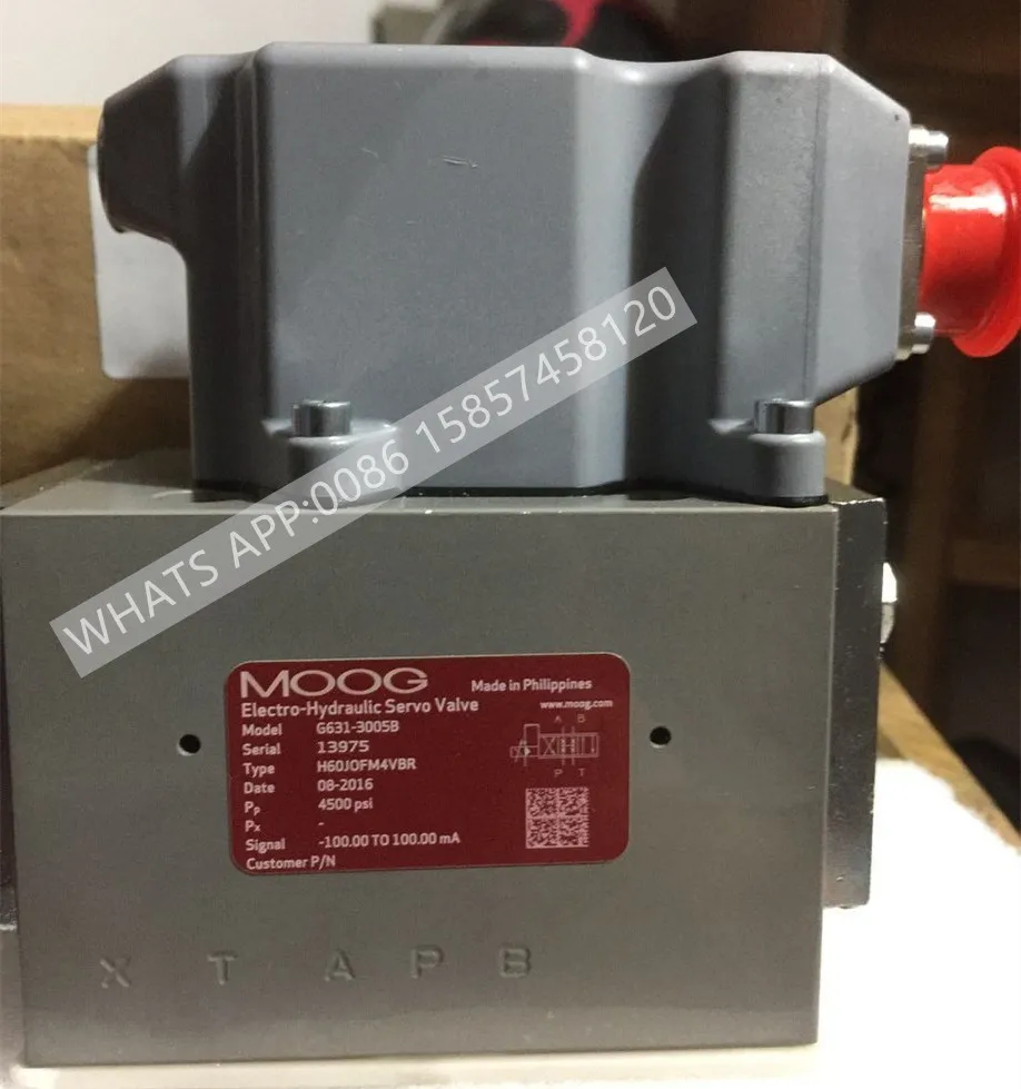 MOOG Electro-Hydraulic Servo Valve G631-3005B Serial 13975 Type H60J0FM4VBR H60JOFM4VBR
