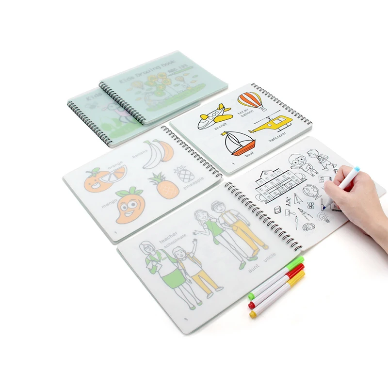 Factory Supply Popular Educational Child Doodle Book Magic Water Reusable Coloring Painting Drawing Book