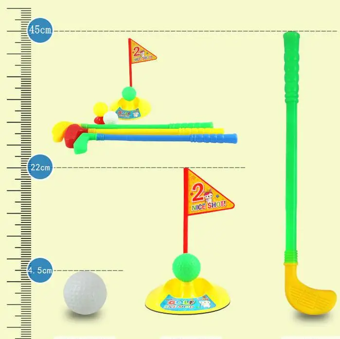 
ZL113 Interactive Game Plastic Golf Clubs Set Child Kids Sport Toys for Promotion 