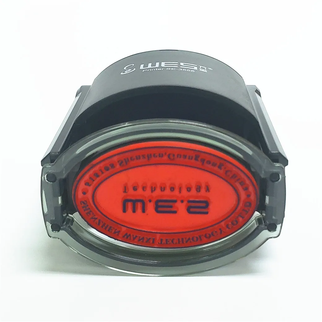 WES self-inking stamp SE-3555 office stamp with oval imprint