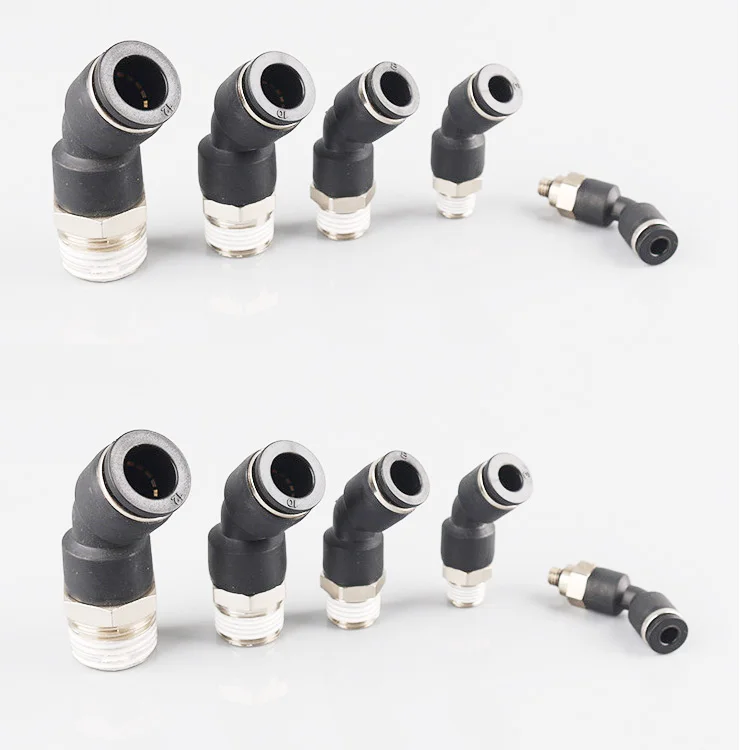 
PLH Elbow Quick Push to Connect Pneumatic Fitting Quick Coupling Connector Nylon Quick Connector for Air Brake Hose 